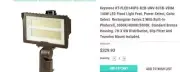 Keystone KT-FLED140PS-R2B-UNV-8CSB-VDIM 140W LED Flood Light Feat. Power Select,