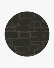 245' Round | Machine Washable Runner Rug | Kid & Pet Friendly | Indoor Rug | Alsace Soft Black Flatwoven Rug by Nina Takesh | Ruggable