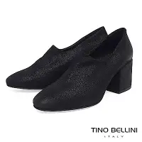 在飛比找Yahoo奇摩購物中心優惠-Tino Bellini義大利進口特殊啞光布料高跟踝靴_黑