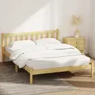 Wooden Bed Frame Double Size Mattress Platform Thick Plywood Slats Sturdy Oak