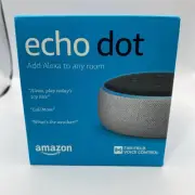 Amazon Echo Dot 3rd Generation w/ Alexa Voice Media Device - Heather Gray NEW