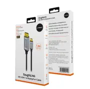 mbeat Tough Link 1.8m 16K USB-C to DP Cable - Space Grey 40Gbps USB-C (male) to DisplayPort 2.1 (male)