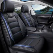 INZU Comfortable Leather Auto Car Seat Covers Front & Rear Seat Protector Fit...