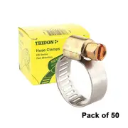 Tridon Perforated Band Micro Hose Clamps 52mm - 70mm Part Stainless Pack of 50