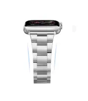 Stainless Steel Link Bracelet Band - The Sydney in Stainless Steel - Compatible with Apple Watch Size 38mm to 41mm