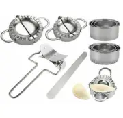 10 Dumpling Maker Stainless Steel Dough Press Pie Ravioli Mold