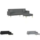2-Seater Sofa Bed with Pillows and Footstool Day Bed Couch Settee Fabric vidaXL