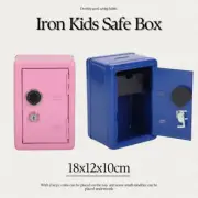 Iron Kids Safe Box Coin Bank W/ Combination Lock & 2 Keys for Coin Cash Storage