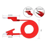Insulated Test Leads with Clips Suitable for Multimeter Testing
