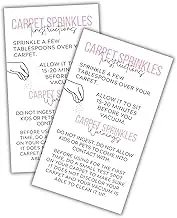 Carpet Sprinkles Freshener Instructions and Warning Label Pink Cards | 50 pk 2x3.5” DIY Crafters Deodorizer Jar Scents for Selling Packaging