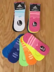 Adidas Girls Superlite Super No Show Sneaker Socks Lot Multi Colors ~~18 PAIRS~~
