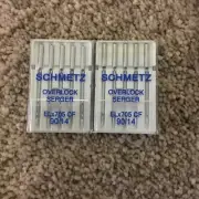 2 Schmetz sewing machine needles Overlock Serger ELx705 CF 90/14