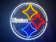 20"x20"New Pittsburgh Steelers Neon Light Sign Bar Beer Pub Wall Decor Artwork