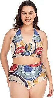 [Caihoyu] Extended Size Bikini for Women Tummy Control Bathing Suits High Waisted Bikini Swimwear Japan L