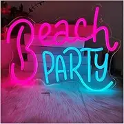 Sign Lamp Beach Party Neon Signs USB Powered Beach Neon Lights Suitable For Bistro Man Cave Club Decor Glow Sign 40.6x30.4cm