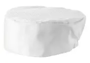 Winco CHPB-3WR, 3.5" H White Ventilated Pillbox Chef Hat, 65/35 Poly-Cotton...