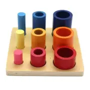 Geometric Plugging Toy Shape & Color Sort Toy Brain Teaser Education Baby Gift