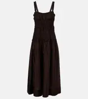 [Tory Burch] Tory Burch Smocked midi dress AU 14 brown