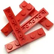 Lego 5 New Red Plates 1 x 5 Stud Parts