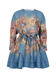 Zimmermann August Floral-print Linen Mini Dress - Blue - 3 (UK 14 / L) 3 (UK 14 / L)