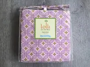 LOLLIE LIVING FITTED COT SHEET ONLY IN POPPY SEED - ORCHID TIGERLILLY. NEW.