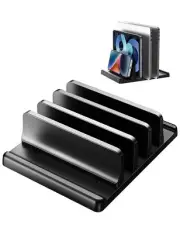 3slot Vertical Laptop Stand Holderadjustable Abs Plastic Desktop Notebook Dockve