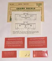 CHAMP HO DECAL-PENNSYLVANIA/PRR CABOOSE -SMALL SHADOW HERALD #HC-121 EARLY RUN