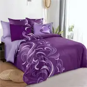 Plum Floral Design Quilt/Doona Duvet Cover Set