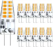 Bonlux 12V G4 LED Bulbs, 3W (20W Halogen Replacement), Warm White 3000K, JC Type Bi-Pin G4 Base Light Bulbs for Under Cabinet, Puck Light, RV, Non-Dimmable, Pack of 10
