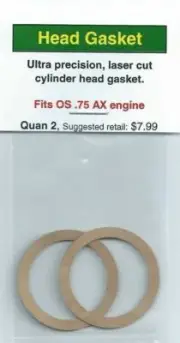 OS .75 AX Cylinder Head Gasket 2 Pack NIP