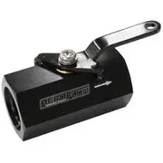 Aeroflow Shut Off Valve -10Orb Black Female -10Orb Ports - AF1001-10BLK