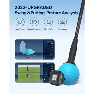 Phigolf WGT Edition 手機和家用智能高爾夫模擬器, 帶擺桿, 高爾夫揮桿訓練器輔助配備運動傳感器和 3