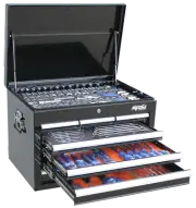 SP Tools ToolKit 218 Piece Metric/SAE - Black 7 Drawer Custom SP50121