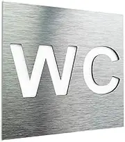 Gents/Ladies Toilet RestroomWC Door Sign, Composite Aluminum Board Unisex WC Restroom Signage Street Office House Floating Backplane Sign