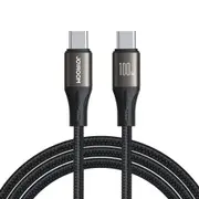 Joyroom USB Type-C to Type-C 100W Fast Charging and Data Cable, Nylon Braided Charger for iPhone, iPad, 1.2m, Black