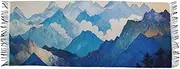 [AIXIWAWA] Blue Landscape Women's Pashminas Scarf, Shawls Wrap Lightwight Tassel for Evening Dress Dinner Party, Multicolor