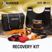 BUNKER INDUST Nylon Recovery Kit 4WD Winch Dampener Off Road Snatch Strap