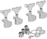 CORHAD Bass Machine Head Tuners 4r Silver 4pcs Bass Tuning Pegs Bass Tuner Bass Accessories Hard Zinc Alloy Bass Guitars Tune