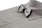 Boys White Two Tone Layer Bow Tie Black, White
