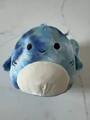 Squishmallows Kellytoy 5" Sea Life Squad Luther Tie Dye Shark Plush Toy
