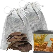 Betta Fish Catappa Leaves - Shrimp Tank Accessories | Natural Betta Fish Catappa Leaves, Long Dried Crab Treat Almond Leaves, Leaves Reduce Stress Shrimp Aquarium Care Lower for Aquarium Fish Tank
