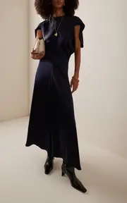 [Heirlome] Anais Draped Silk Maxi Dress