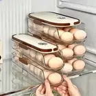 Household Rolling Egg Storage Box Refrigerator Organizer Refrigerator