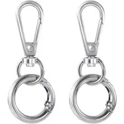 2 Sets Swivel Clasp Clip, Metal Swivel Snap Hooks, Double Opening Key Chain