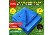 Handy Hardware 2PCE Tarpaulin UV Resistant Waterproof Strong Durable 3m