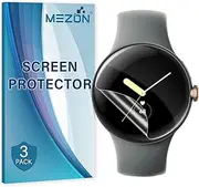 MEZON [3 Pack] Ultra Clear Screen Protector TPU Film for Google Pixel Watch 2 and Pixel Watch – High Protection, Shock Absorption (Pixel Watch, Clear)