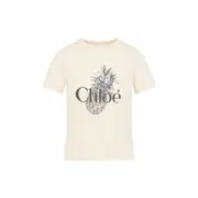 [Chloe] Chloe-Tender Peach Beige Cotton T-Shirt-Donna XS STAND