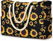 [Becokan] Beach Bags for Women Large Waterproof Beach Tote Bag Zipper Beach Bags Waterproof Sandproof Swim Pool Bag Large Tote