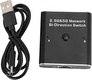 XUMIUZIY 1000Mbps Network Switch, Bidirectional Interchange 2 in 1 Out Or 1 in 2 Out RJ45 Network Splitter, Low Power Consumption, Wide Temperature Range, High Applicability, Made of