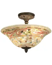 Dale Tiffany Bradshaw Mosaic Flush Mount